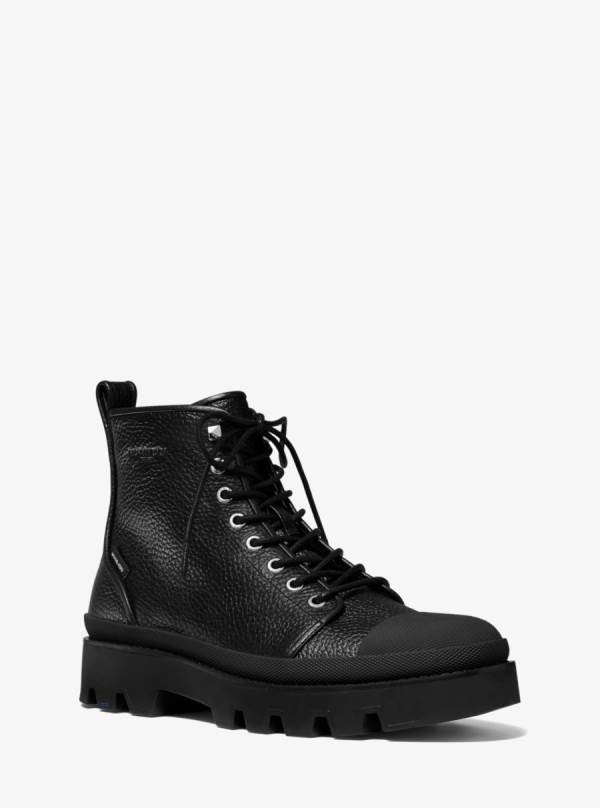 Panske Clenkove Cizmy Michael Kors Colin Pebbled Leather Čierne - Topanky Michael Kors Levně | TCAHB-6247